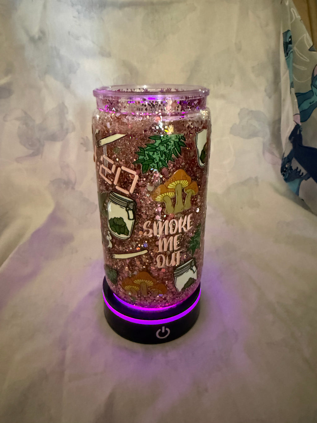 16 oz Snow Globe Tumbler ( Pot Girl S**t) Pre Made